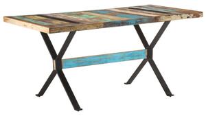 VidaXL tömör újrahasznosított fa étkezőasztal 160 x 80 x 76 cm