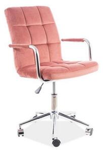 Q-022 VELVET gyerek szék, 51x87-97x40, bluvel 52, rózsaszín