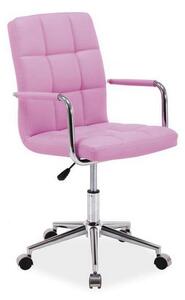 Q-022 gyerek szék, 51x87-97x40, rózsaszín öko bőr
