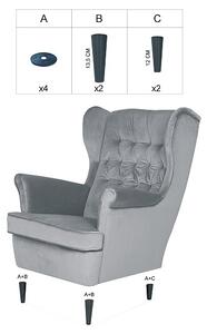 HERMI fotel, 68x100x90, bluvel 68