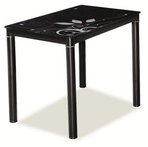 Étkező Asztal DOM, 75x60x80, fekete
