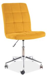 KEDE Q-020 VELVET gyerek szék, 45x87-97x40, bluvel 68, sárga