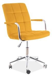 Q-022 VELVET gyerek szék, 51x87-97x40, bluvel 68, sárga