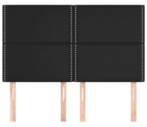 VidaXL Fejtámla Szett - 4 db Fekete Műbőr - 72x5x78/88cm