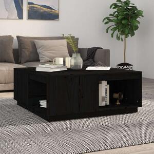 VidaXL Fekete Dohányzóasztal - Tömör Fenyőfa - 100x101cm