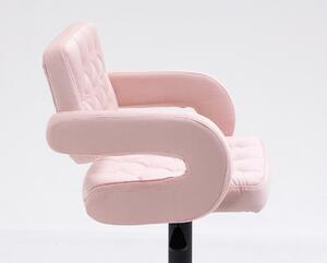 HR8403W Púderrózsaszín modern velúr szék