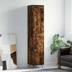 VidaXL füstös tölgy színű szerelt fa magasszekrény 34,5x34x180 cm