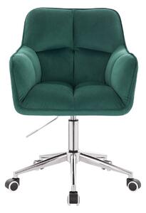 HR550K Sötétzöld modern velúr szék