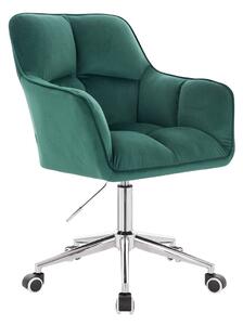 HR550K Sötétzöld modern velúr szék