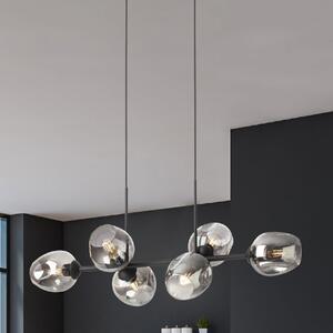 PIERCE modern csillár, fekete, 6xE27