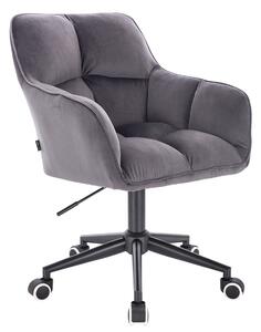 HR550K Grafit modern velúr szék fekete lábbal