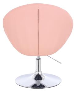 HC8516CN Rózsaszín modern műbőr szék krómozott lábbal