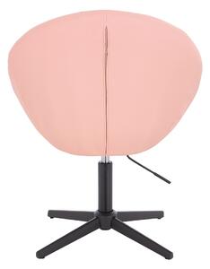 HC8516CCROSS Rózsaszín modern műbőr szék fekete lábbal