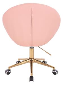 HC8516CK Rózsaszín modern műbőr szék arany lábbal