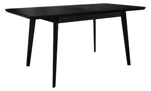 Asztal Racine 122, Fekete, 76x80x140cm, Hosszabbíthatóság, Közepes sűrűségű farostlemez, Váz anyaga, Bükkfa