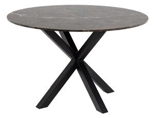 Asztal Oakland 799, Fekete, Barna márvány, 75.5cm, Márvány, Fém