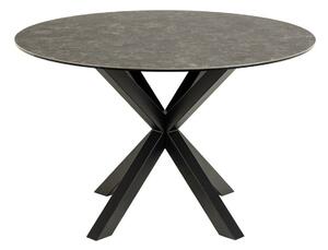 Asztal Oakland 1008, Fekete, Fekete márvány, 75.5cm, Üveg, Kerámia, Fém