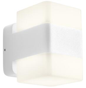 Kültéri fali lámpa kocka fehér színben (Tok)