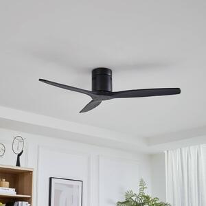 Lucande Vindur mennyezeti ventilátor, fekete, DC, csendes, Fekete, Nappali / Étkező, fém, Modern