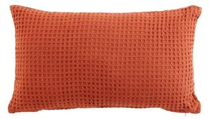 Párnák Douceur d intérieur COUSSIN DEHOUSSABLE 30 x 50 CM COTON UNI GAUFRETTE TERRACOTTA