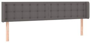 VidaXL Szürke Bársony Ágyfejtámla - 203cm