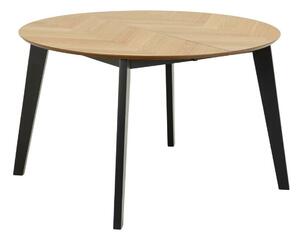 Asztal Oakland 811, Tölgy, Fekete, 74.5cm, Hosszabbíthatóság, Asztallap anyaga, Váz anyaga, Kaucsuk