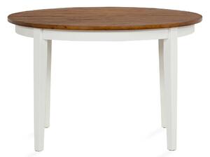 Asztal Riverton 692, Fehér, Érett tölgy, 76cm, Asztallap anyaga, Váz anyaga, Fenyő