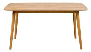 Asztal Oakland D101, Tölgy, 75.5x80x150cm, Természetes fa furnér, Közepes sűrűségű farostlemez, Váz anyaga