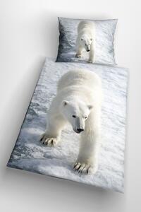 Glamonde 3d ágyneműhuzat Polar Bear cipzárral 140×200 cm