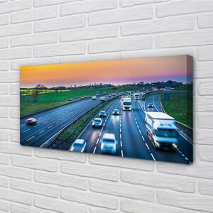Canvas képek Autó autópálya ég 100x50 cm