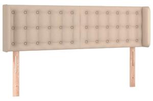 LED-es Ágyfejtámla - Cappuccino Műbőr - 147x16x78/88cm
