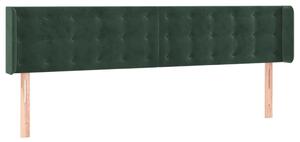LED-es Bársony Fejtámla - Sötétzöld - 203cm