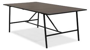 Asztal Concept 55 115, Fekete, Barna, 75x104x204cm, Üvegkerámia, Fém