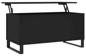 Modern Felemelhető Dohányzóasztal - Fekete - 90x44,5x45 cm