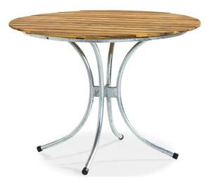 Kerti asztal Comfort Garden 304 75cm, Fehér, Barna, Fém