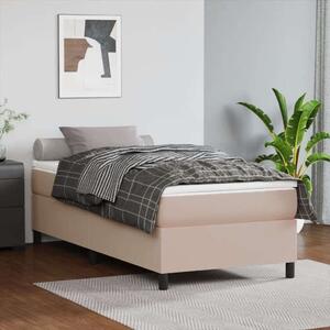 VidaXL Cappuccino Műbőr Ágy Matraccal - 90x190 cm