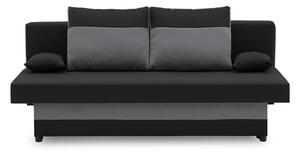 Aneto kanapéágy, normál szövet, hab töltőanyag, szín - fekete / szürke