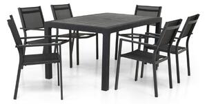 Asztal és szék garnitúra Cortland 139 Textil, Fém
