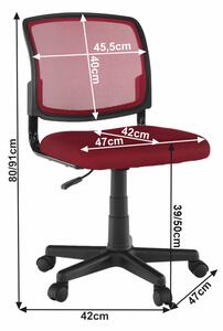 Irodai szék Remi (piros + fekete). 1029538