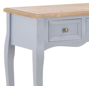 VidaXL 280045 Dressing Console Table with 3 Drawers Grey