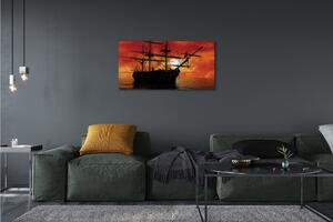 Canvas képek A hajó tengeri égbolt felhők nap 100x50 cm