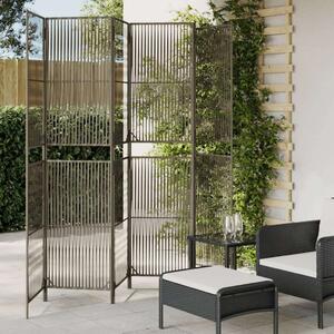 Polyrattan Térelválasztó - Szürke - 6 Panel - 294x200cm