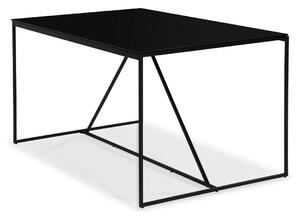 Asztal In Living 249 Fekete, 76x90x140cm, Üveg, Fém