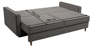 Háromszemélyes kanapé Banuga (szürke + fekete). 1034222