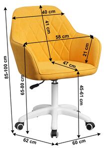 Irodai szék Senta (sárga). 1033939