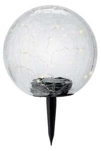 Napelemes leszúrható üveg szolár gömblámpa - prémium