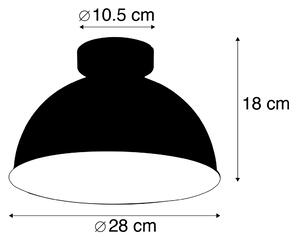 Intelligens mennyezeti lámpa fekete arannyal 28 cm Wifi A60 - Magnax