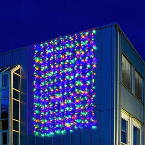 LED-es fényfüggöny, színes 3x6m (600 LED) - távirányítóval