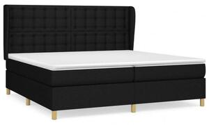 VidaXL Fekete Szövet Ágy Matraccal - 200x200 cm