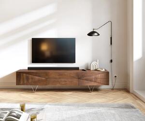 DELIFE Design TV szekrény Wyatt 175 cm akác barna 1 billenő ajtó